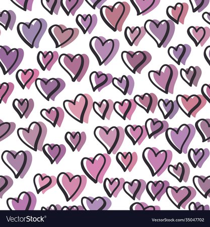 Seamless pattern with valentine hearts Royalty Free Vector