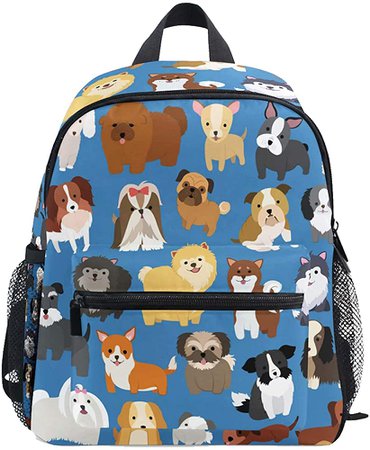 Amazon.com | Cute Cartoon Funny Dog Backpack for Kids Girls Boys Animal Corgi Puppy Bookbag Daypack with Chest Strap Mini Elementary School Bags Water Resistant Durable for School Student | Kids' Backpacks