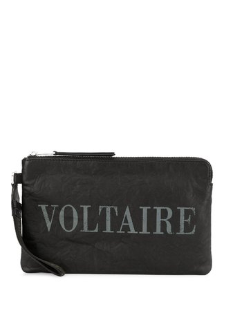 Zadig&Voltaire logo zipped clutch £182 - Shop Online - Fast Delivery, Free Returns