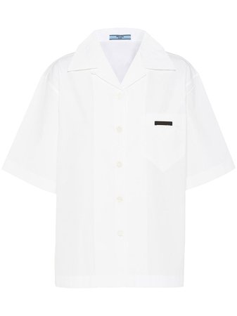 Prada logo-patch short-sleeve Shirt - Farfetch