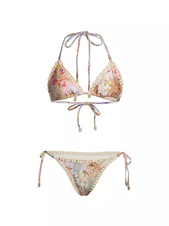 Shop Zimmermann Cira Triangle Bikini Set | Saks Fifth Avenue