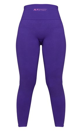 Purple Side Detail High Waist Gym Leggings | PrettyLittleThing USA