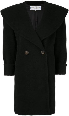 Pre-Owned exaggerated lapel double-breasted coat