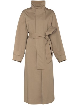 AMI Paris Oversized Belted Trench Coat - Farfetch