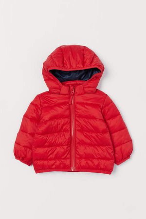 Padded Hooded Jacket - Red