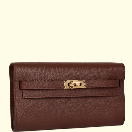 Kelly Hermès wallet brown