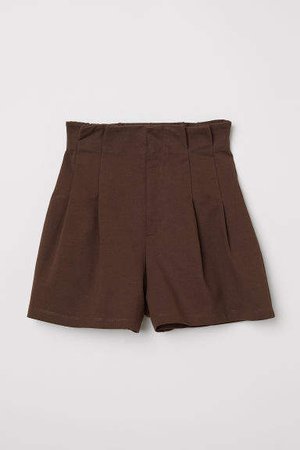 Paper Bag Shorts - Brown