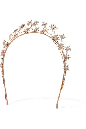JENNIFER BEHR Starlight gold-plated Swarovski crystal headband