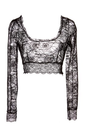 Stretch Lace Crop Top by Dundas | Moda Operandi