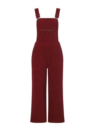 Leroy Cord Dungarees | Cabernet Red Corduroy | Joanie