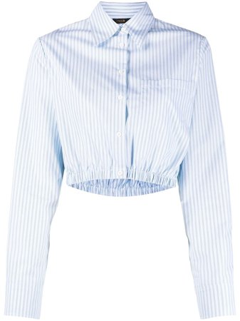 Maje Cropped Striped Shirt - Farfetch