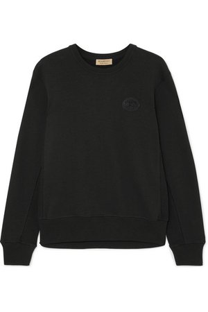 Burberry | Appliquéd cotton-jersey sweatshirt | NET-A-PORTER.COM