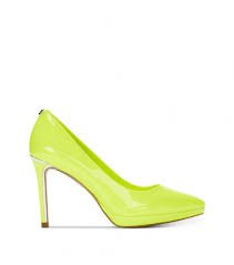 high heels neon greenish yellow