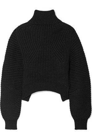 Alexander Wang | Open-back ribbed wool turtleneck sweater | NET-A-PORTER.COM