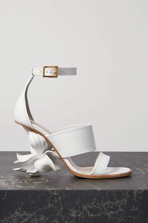 Resin And Leather Sandals - White