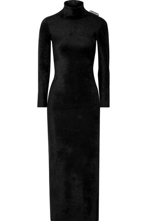 Balenciaga | Stretch-velvet turtleneck maxi dress | NET-A-PORTER.COM