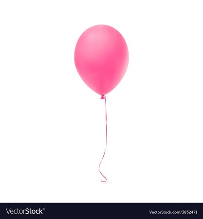 Pink balloon icon isolated on white background Vector Image