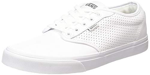 Amazon.com | Vans Men's Atwood Perf Leather Shoes White/White Fashion Sneakers | Skateboarding