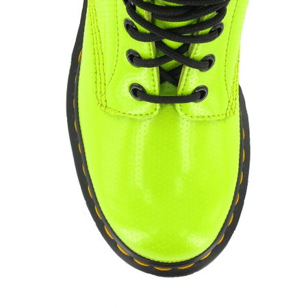Dr Martens 1460W QQ Dot Womens 8-Eyelet Ankle Boots - Lime Green - Womens from Scorpio Shoes UK