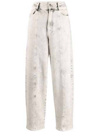 White Stella Mccartney Bleached Tapered Jeans | Farfetch.com