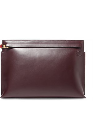 LOEWE T two-tone leather pouch