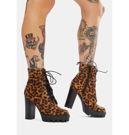 Take A Stance Heeled Lace Up Booties