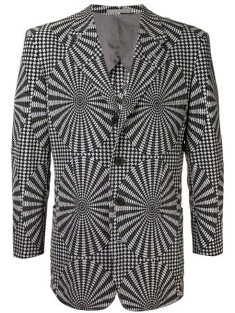 Issey Miyake Pre-Owned Optical Illusion Suit Jacket - Farfetch