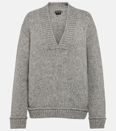 Alpaca Blend Sweater in Grey - Tom Ford | Mytheresa