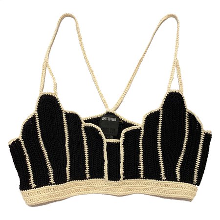 Black Crochet Bralete -Sample from the SS19... - Depop