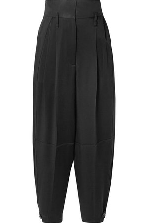 Givenchy | Gabardine-paneled satin-crepe tapered pants | NET-A-PORTER.COM