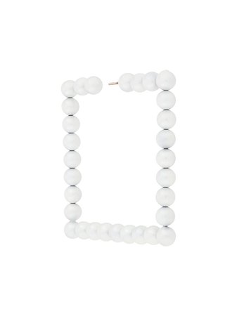 Mm6 Maison Margiela Rectangular Faux Pearl Earring Ss20 | Farfetch.com