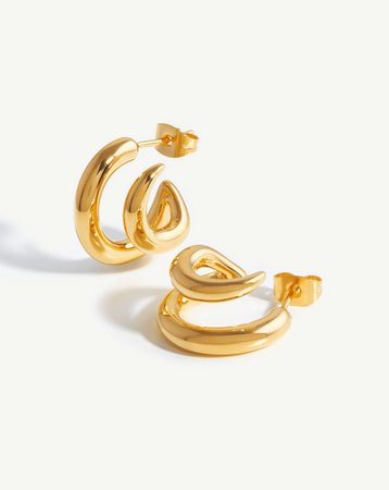 Claw Chunky Double Hoop Earrings | Missoma Limited