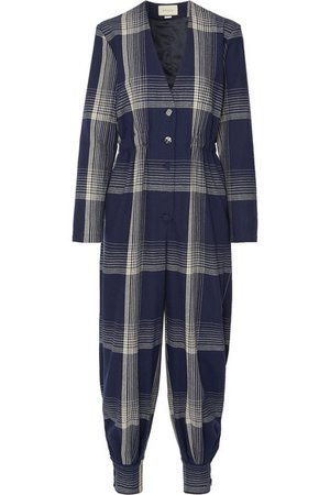 Gucci | Checked wool-blend jumpsuit | NET-A-PORTER.COM