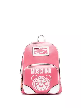 Moschino Logo Print Backpack - Farfetch