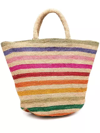 Manebi Large Summer horizontal-stripe Tote Bag - Farfetch