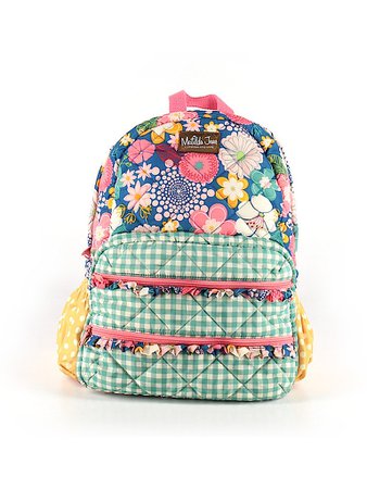 Matilda Jane Color Block Floral Blue Backpack One Size - 59% off | thredUP