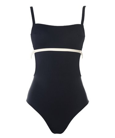 SOPHIE DELOUDI Black and Ivory Maya Swimsuit