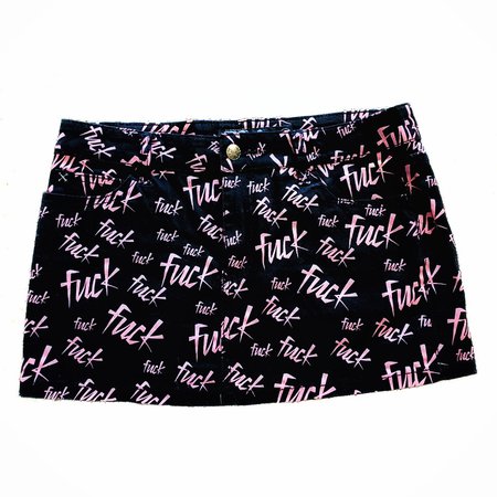 Y2k f*ck skirt from Lip Service🖤 Cut in a mini... - Depop