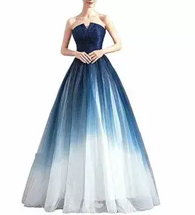 blue and white ombre prom dress - Google Search