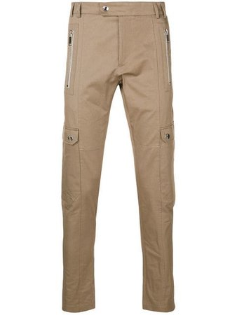 Les Hommes Skinny Utility Cargo Trousers