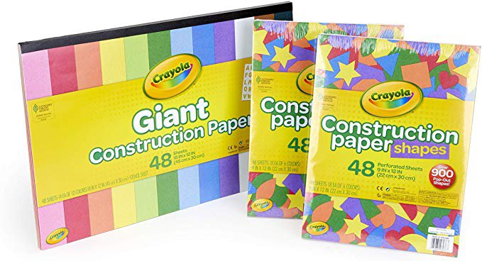 Amazon.com: Crayola Bulk Construction Paper Set, Back To School Supplies, Shapes & Stencils, 144 Construction Paper Sheets: Toys & Games