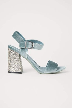 Block-heeled Sandals - Turquoise