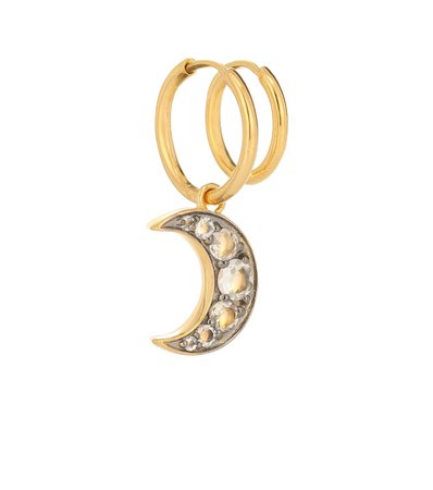 Crystal Moon Hoop Earrings | THEODORA WARRE - Mytheresa