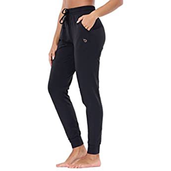 Amazon.com: BALEAF Women's Jogger Sweatpants Yoga Athletic Sweat Pants Tapered Active Lounge Casual Drawstring Cuffed Ankle with Pockets Charcoal M : Sports & Outdoors