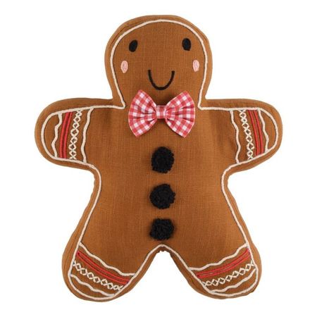 Jolly & Joy Gingerbread Cushion Brown