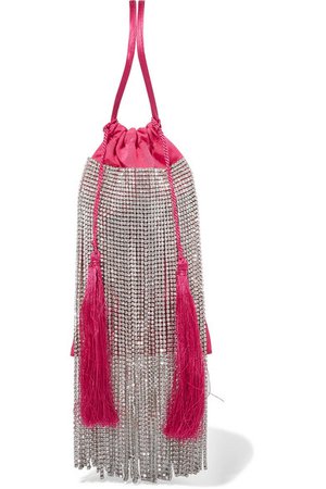 Attico | Crystal-embellished faille pouch | NET-A-PORTER.COM