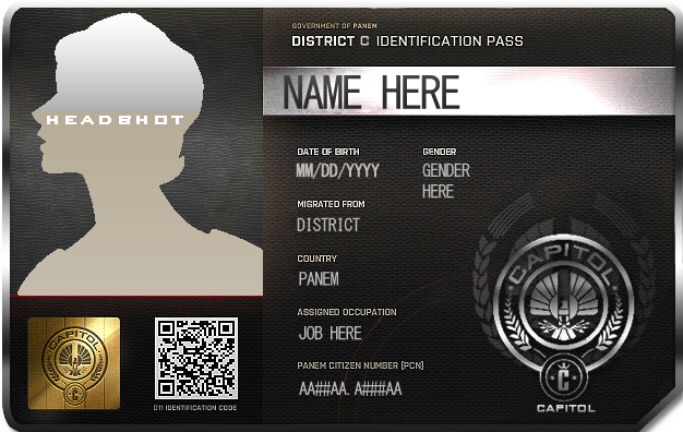 hunger games id card