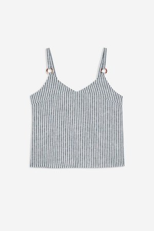 PETITE Stripe Cami Top | Topshop grey