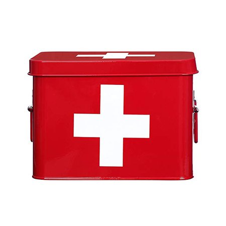 Premier Housewares First Aid Box - 17 x 22 x 16 cm - Red/White Cross, Red by Premier Housewares: Amazon.ca: Home & Kitchen