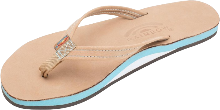 Blue Rainbow Branded Sandals PNG:KlosetKouture
